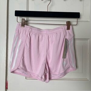 Adidas Girls' Elastic Waistband 3 Stripe Mesh NWT athletic active sport shorts